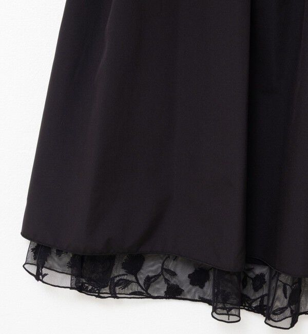 NOLLEY'S「ウォッシャブルチュール刺繍リバーシブルギャザースカート」|フレア|