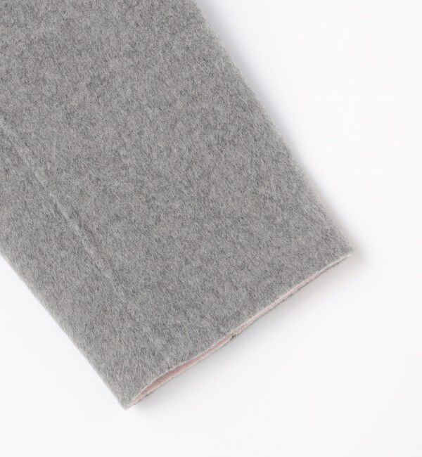 NOLLEY'S「バイカラーリバーコート」|ノーカラーコート|