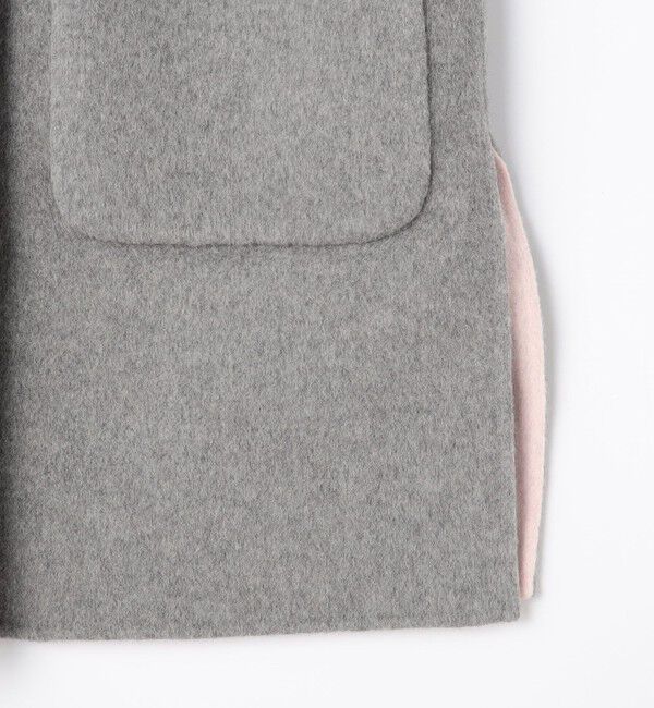 NOLLEY'S「バイカラーリバーコート」|ノーカラーコート|