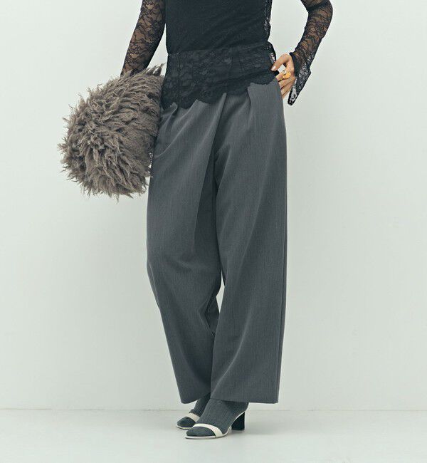 NOLLEY'S sophi「ウォッシャブルピーチツイルラップワイドパンツ」|その他|