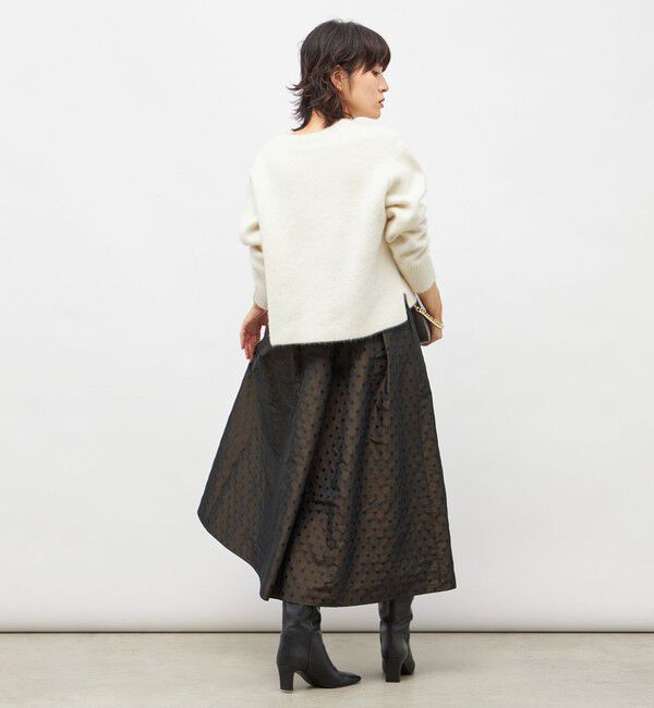 NOLLEY'S「ウォッシャブルドットジャガードタックフレアスカート」|スカート|