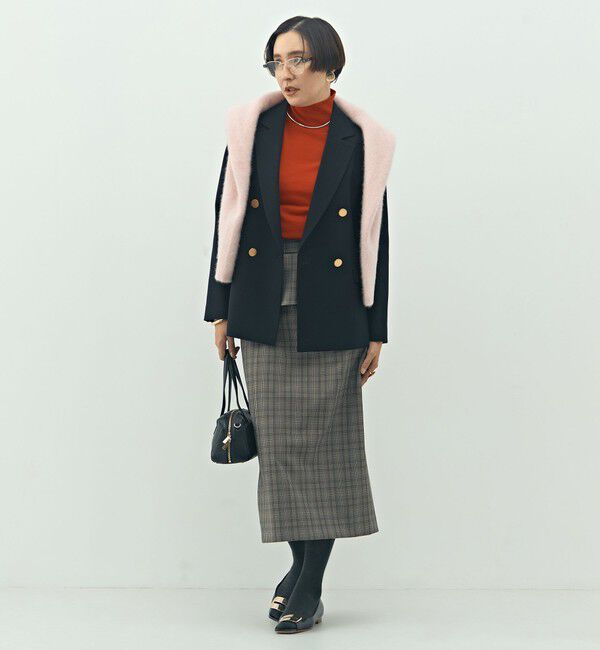 NOLLEY'S「ウォッシャブルウール調ダブルジャケット」|テーラードジャケット|