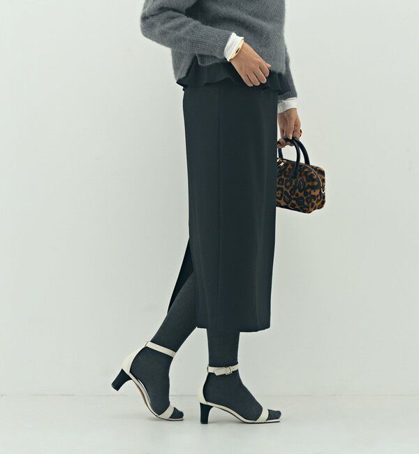 NOLLEY'S「ウォッシャブルペプラムタイトミディスカート」|タイト|