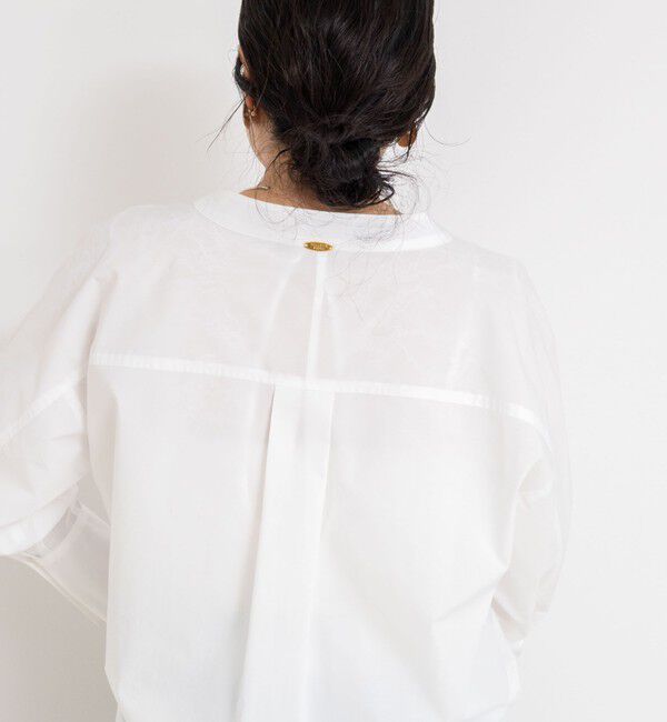 NOLLEY'S sophi「ウォッシャブルタイプライターVネック2WAYシャツ」|シャツ・ブラウス|