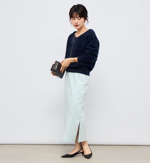 NOLLEY'S sophi「ウォッシャブルスエードダンボールタイトスカート」|タイト|