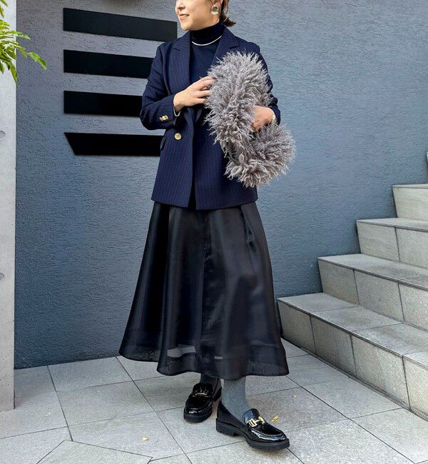 NOLLEY'S「ウォッシャブルオーガンジーフレアスカート」|フレア|