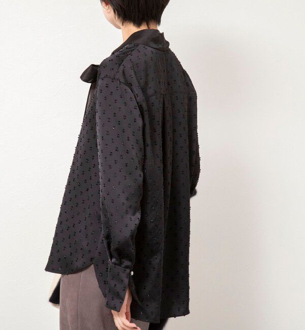 NOLLEY'S sophi「ウォッシャブルサテンドビーボウタイブラウス」|シャツ・ブラウス|