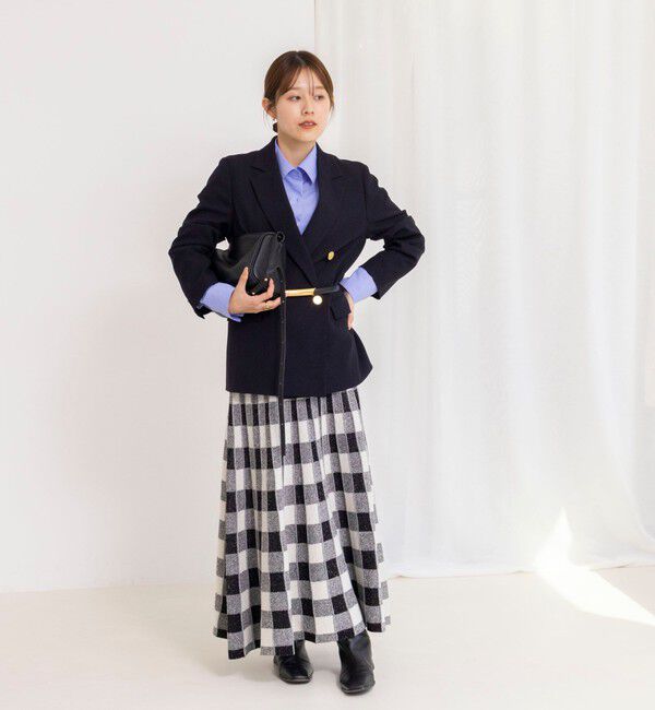 NOLLEY'S「《手洗い可能》チェックニットスカート」|スカート|