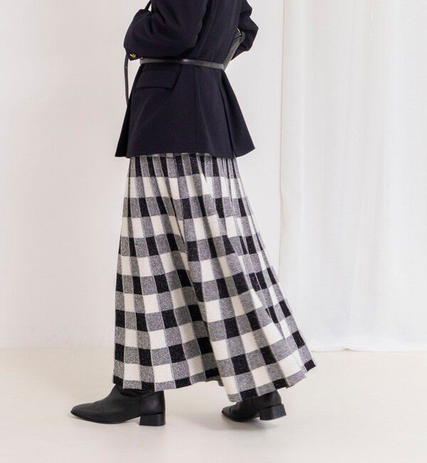 NOLLEY'S「《手洗い可能》チェックニットスカート」|スカート|