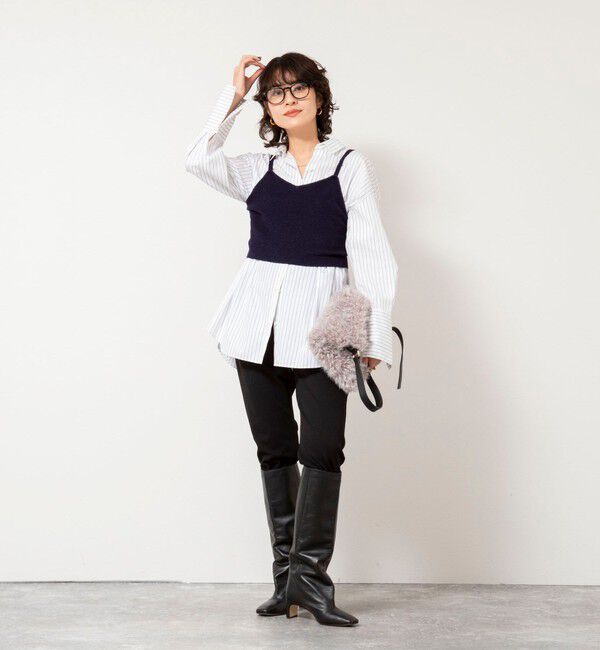 NOLLEY'S sophi「《手洗い可能》モヘヤ混片畦ビスチェ」|ニット・セーター|