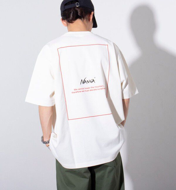 GLOSTER「【NANGA&times;GLOSTER】別注 ワンポイントロゴ刺繍 バックプリントTシャツ」|Tシャツ・カットソー|ホワイト系その他