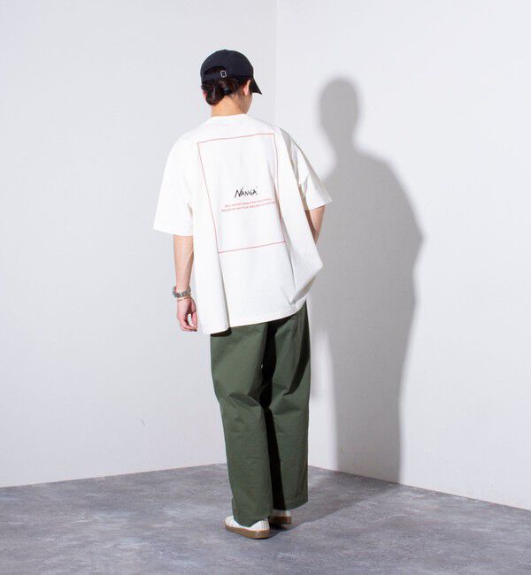 GLOSTER「【NANGA&times;GLOSTER】別注 ワンポイントロゴ刺繍 バックプリントTシャツ」|Tシャツ・カットソー|