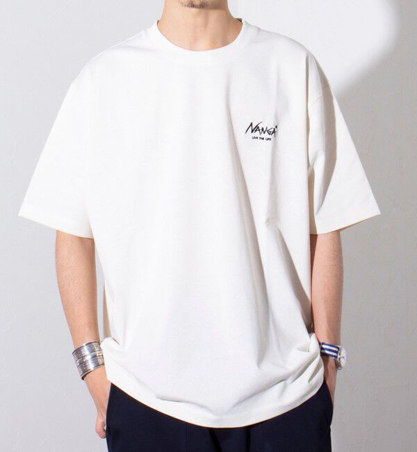 GLOSTER「【NANGA&times;GLOSTER】別注 ワンポイントロゴ刺繍 バックプリントTシャツ」|Tシャツ・カットソー|