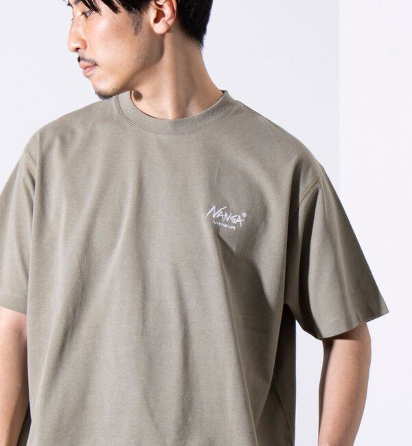 GLOSTER「【NANGA&times;GLOSTER】別注 ワンポイントロゴ刺繍 バックプリントTシャツ」|Tシャツ・カットソー|