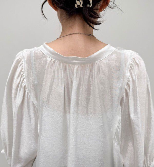 fredy emue「シャイニーシアー２WAYハーフスリーブブラウス」|シャツ・ブラウス|