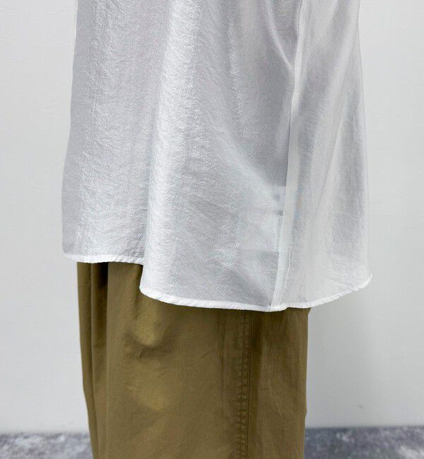 fredy emue「シャイニーシアー２WAYハーフスリーブブラウス」|シャツ・ブラウス|