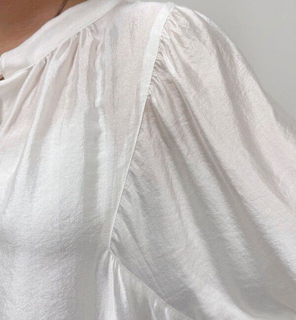 fredy emue「シャイニーシアー２WAYハーフスリーブブラウス」|シャツ・ブラウス|