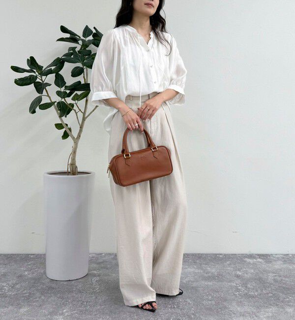 fredy emue「シャイニーシアー２WAYハーフスリーブブラウス」|シャツ・ブラウス|