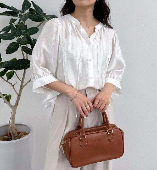 fredy emue「シャイニーシアー２WAYハーフスリーブブラウス」|シャツ・ブラウス|