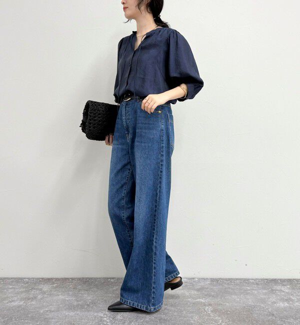 fredy emue「シャイニーシアー２WAYハーフスリーブブラウス」|シャツ・ブラウス|