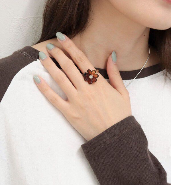 fredy emue「クリアフラワーリング」|リング|