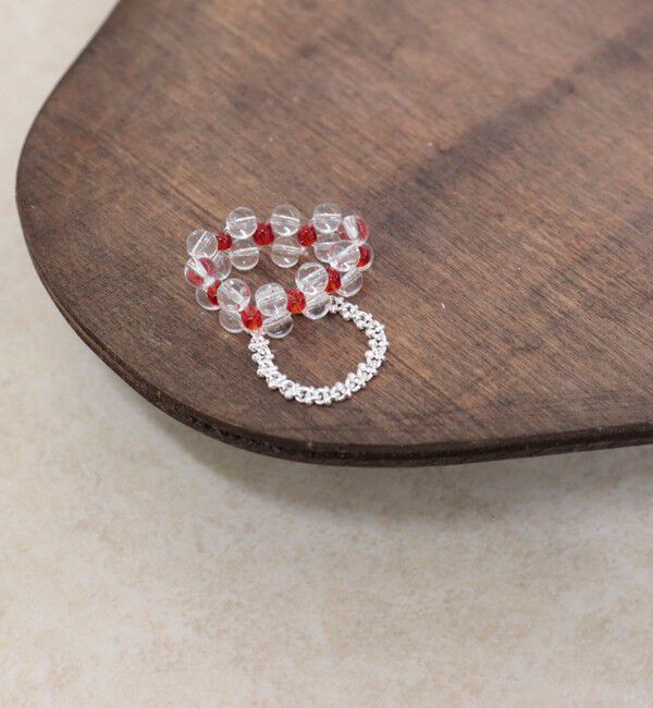 fredy emue「バイカラービーズチェーン2連リング」|リング|