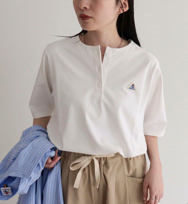 fredy emue「【GEVACO/ゲバコ】別注レディースヘンリーネックシャツ」|Tシャツ・カットソー|オフホワイト