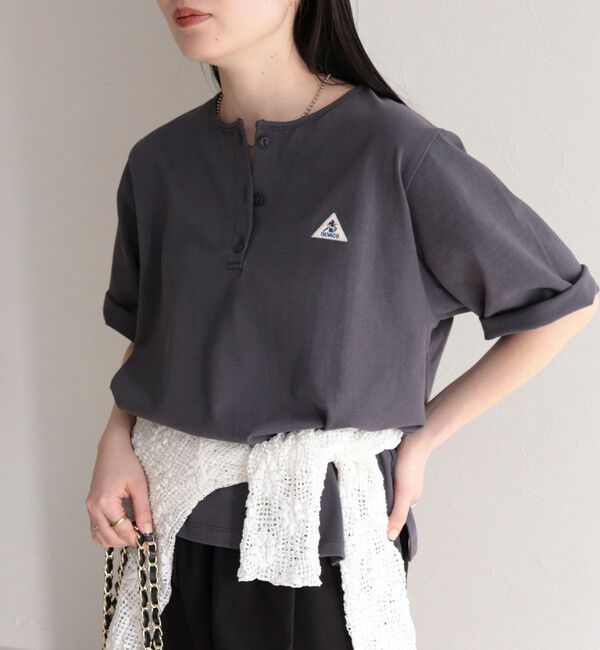 fredy emue「【GEVACO/ゲバコ】別注レディースヘンリーネックシャツ」|Tシャツ・カットソー|チャコールグレー