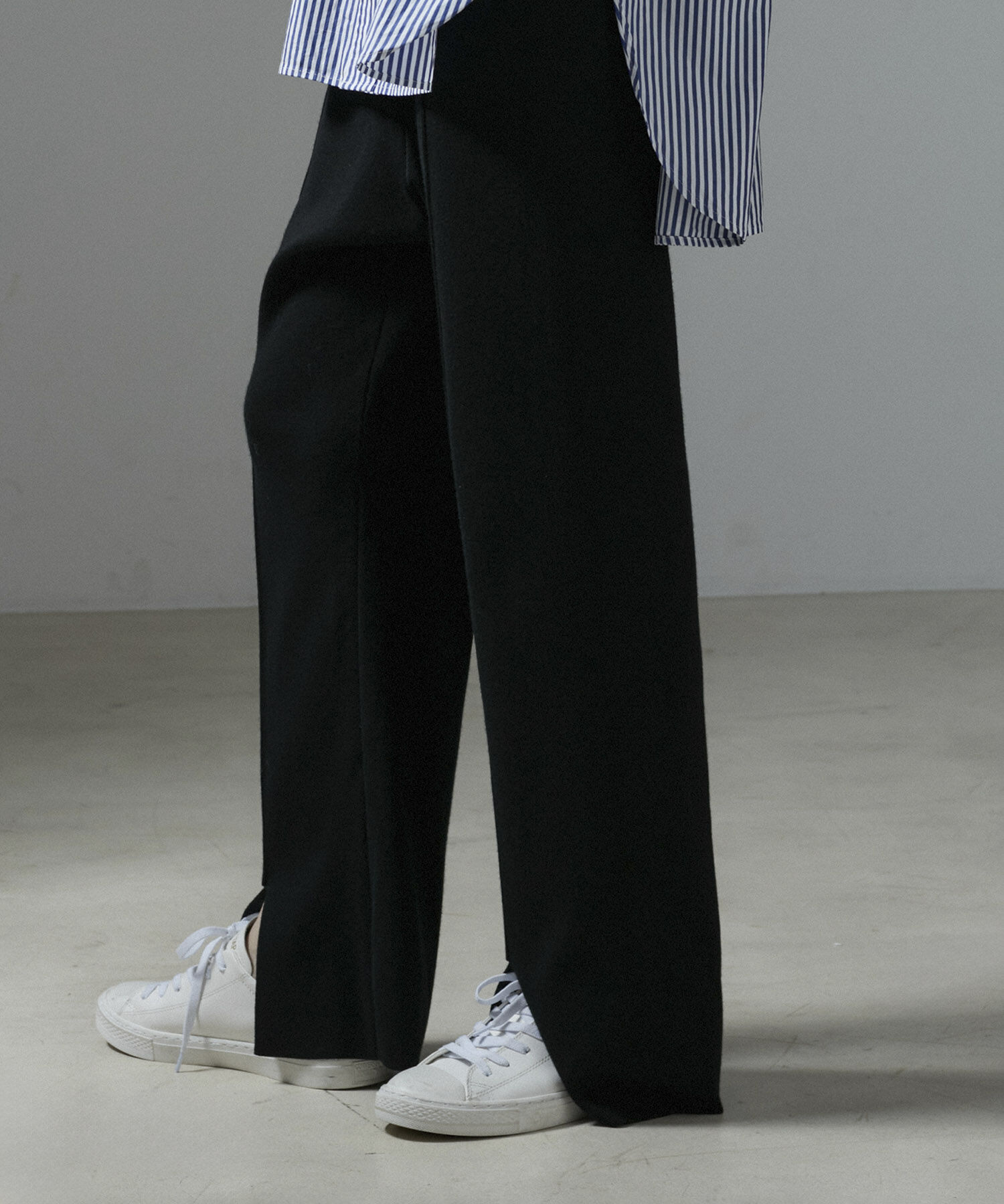 SALON adam et rope'「スウェットライクストレートイージーニットパンツ【セットアップ対応・洗える】」|その他|