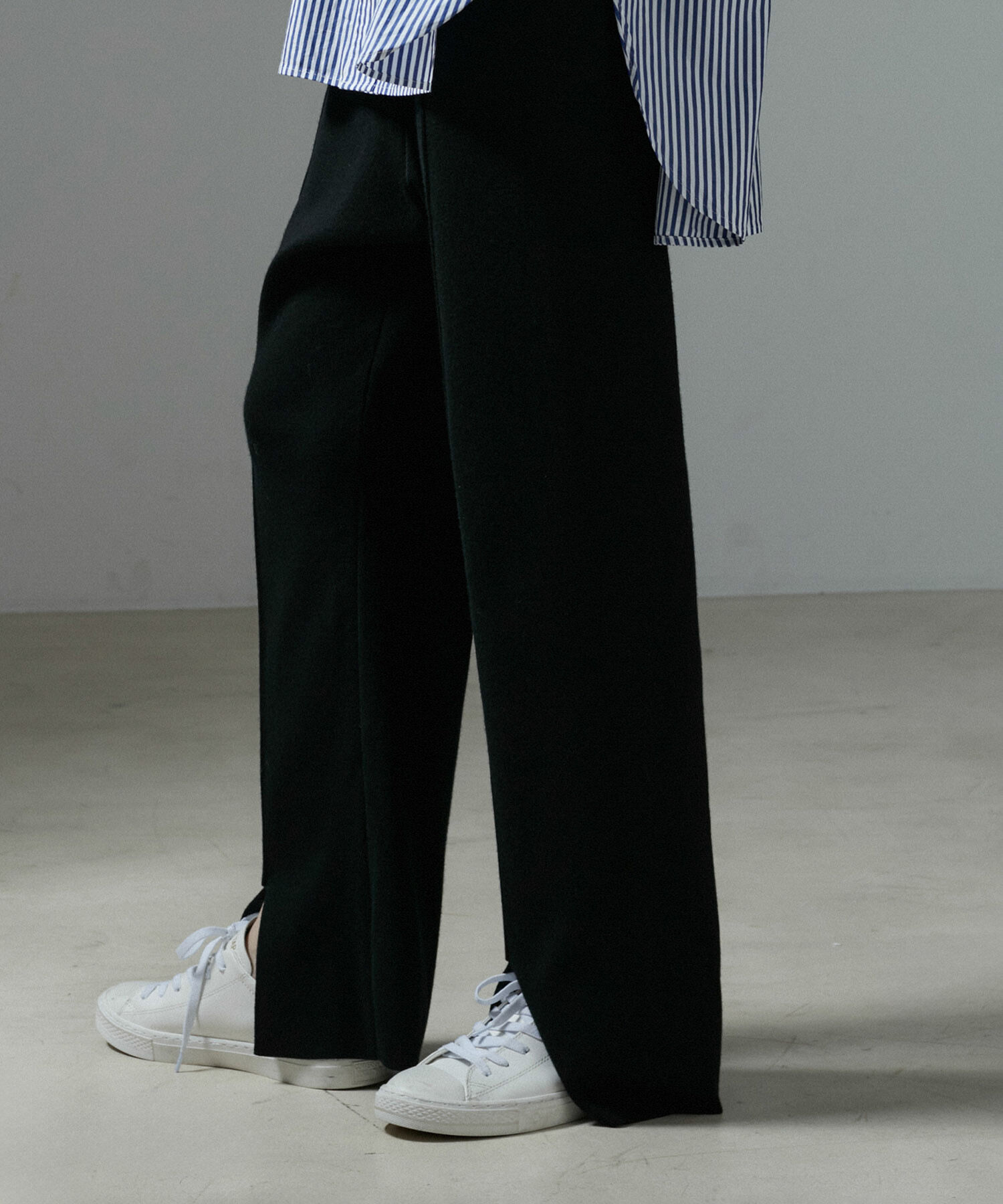 SALON adam et rope'「スウェットライクストレートイージーニットパンツ【セットアップ対応・洗える】」|その他|