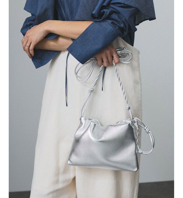 SALON adam et rope'「スプリットレザードロストミニショルダー」|ショルダー・メッセンジャー|シルバー