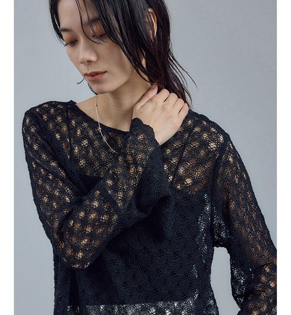 SALON adam et rope'「ラッセルレースレイヤードブラウス / セットアップ対応」|シャツ・ブラウス|