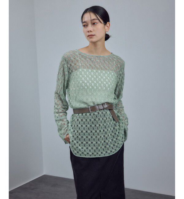 SALON adam et rope'「ラッセルレースレイヤードブラウス / セットアップ対応」|シャツ・ブラウス|