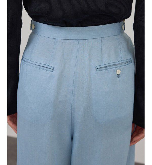 SALON adam et rope'「デニムライクタックフォルムワイドパンツ / セットアップ対応」|チノ|