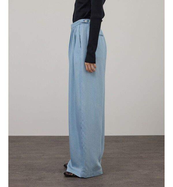 SALON adam et rope'「デニムライクタックフォルムワイドパンツ / セットアップ対応」|チノ|