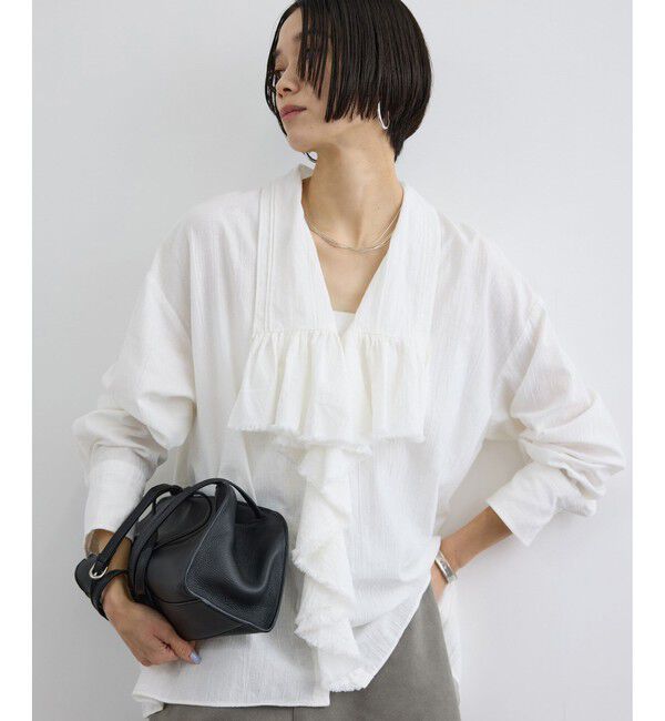 SALON adam et rope'「アンティークライクフリルブラウス / イージーケア」|シャツ・ブラウス|