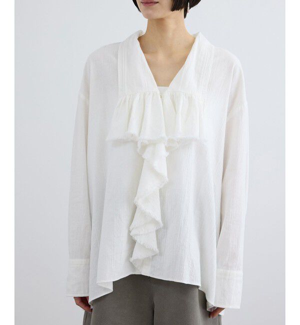 SALON adam et rope'「アンティークライクフリルブラウス / イージーケア」|シャツ・ブラウス|
