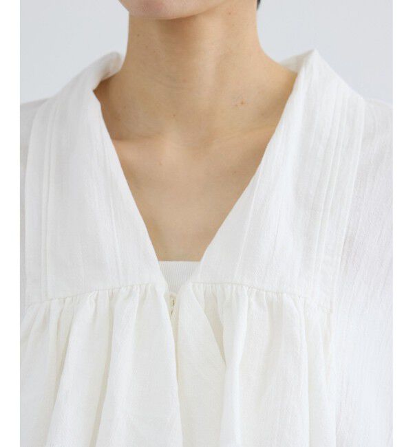 SALON adam et rope'「アンティークライクフリルブラウス / イージーケア」|シャツ・ブラウス|