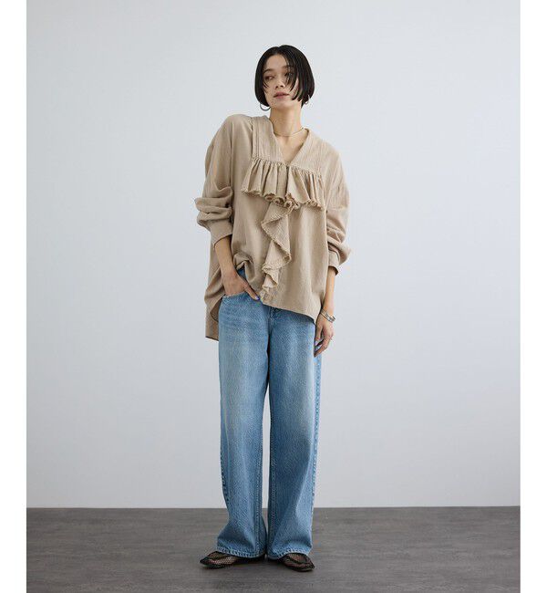 SALON adam et rope'「アンティークライクフリルブラウス / イージーケア」|シャツ・ブラウス|