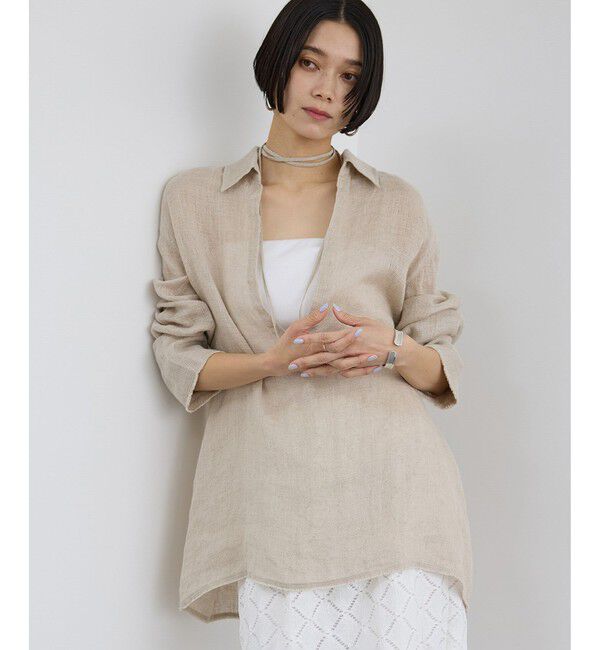 SALON adam et rope'「リネンカラミスキッパーシャツ / イージーケア」|シャツ・ブラウス|