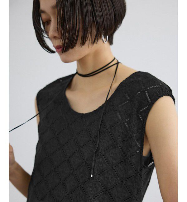 SALON adam et rope'「Cafissiチョーカー付きノースリーブプルオーバー / セットアップ対応」|その他|