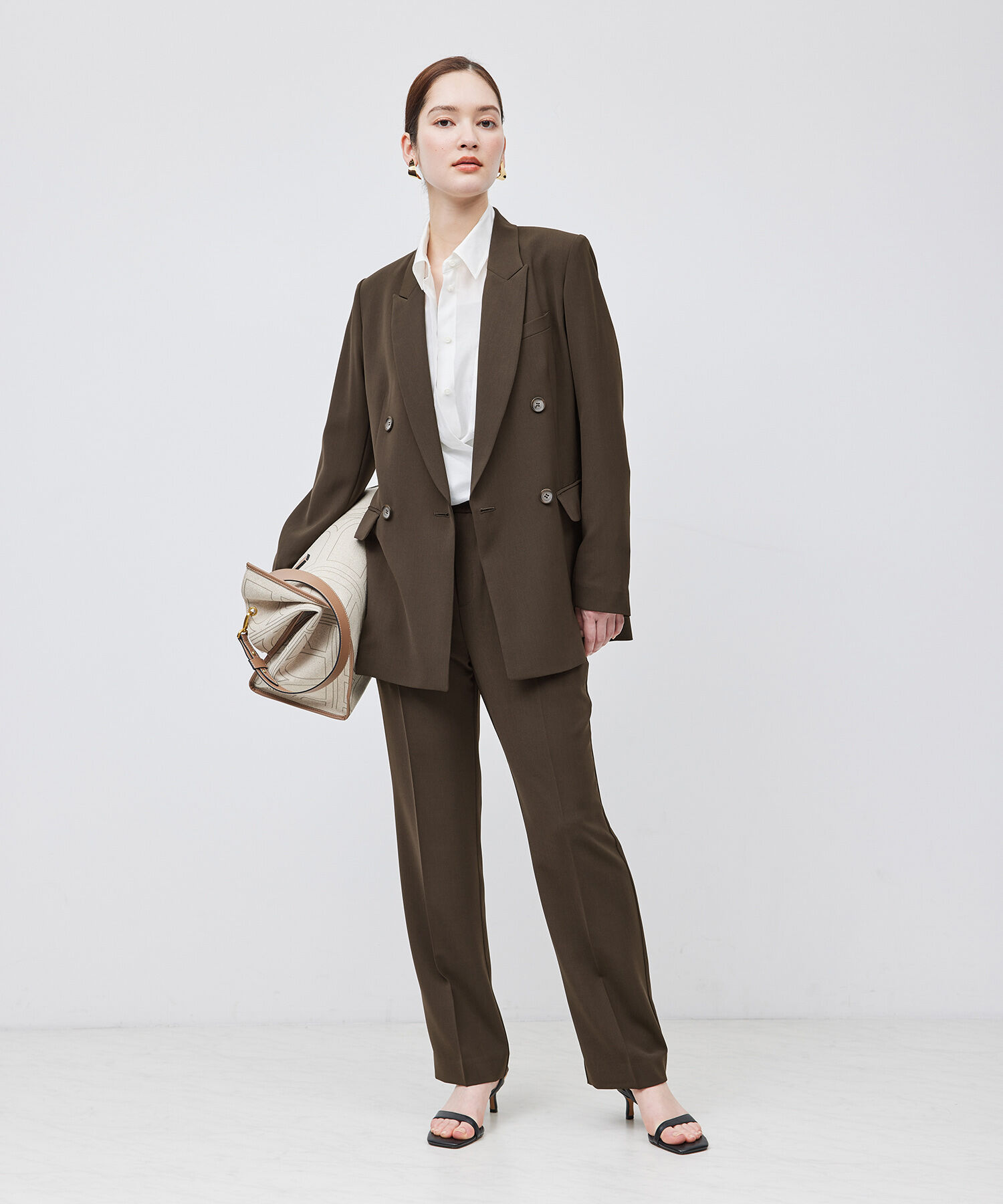 ROPE「ポリエステルツイルダブルジャケット/セットアップ対応【メディア掲載】」|テーラードジャケット|