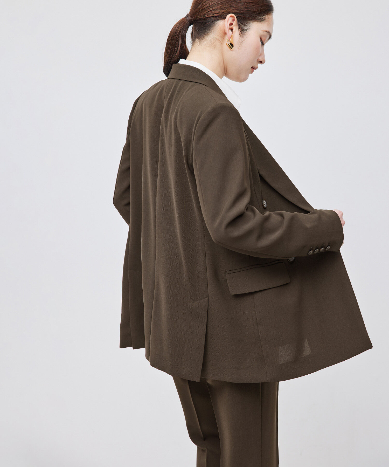 ROPE「ポリエステルツイルダブルジャケット/セットアップ対応【メディア掲載】」|テーラードジャケット|