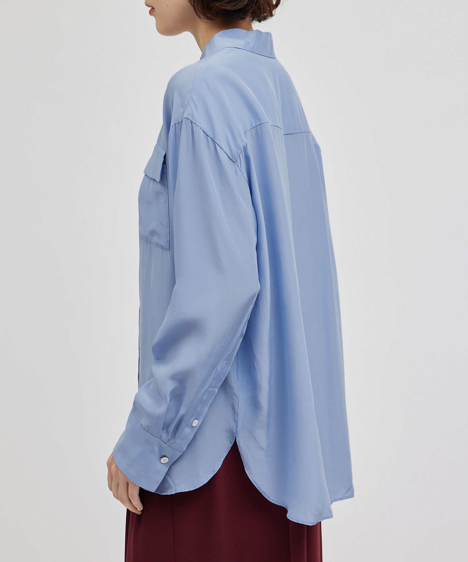 ROPE「シルクレーヨンデシンシャツブラウス」|シャツ・ブラウス|