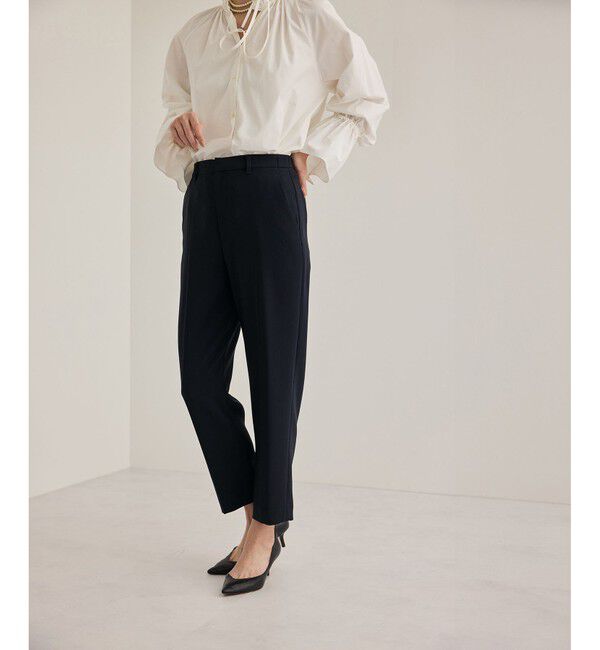 ROPE「トリアセダブルクロステーパードパンツ【セレモニー/通勤対応】」|チノ|