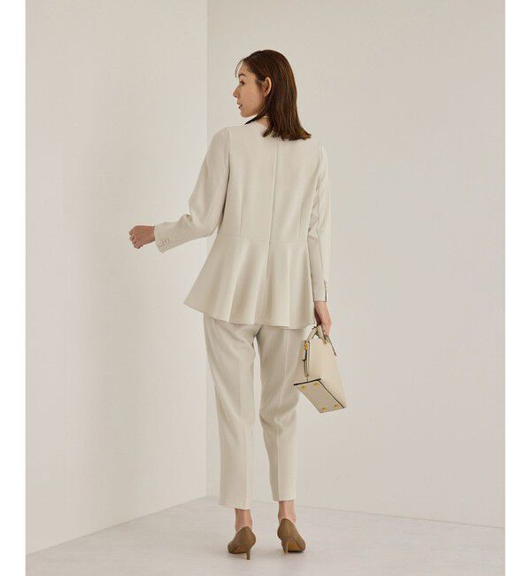 ROPE「トリアセダブルクロステーパードパンツ【セレモニー/通勤対応】」|チノ|