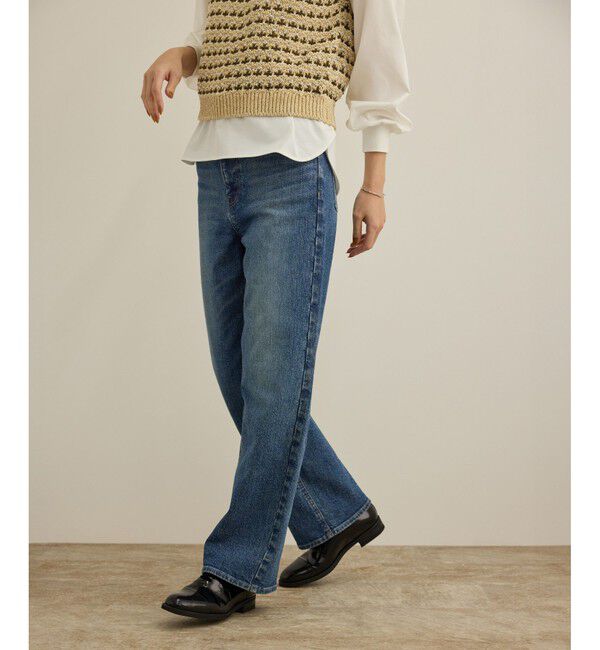 ROPE「ストレッチデニムストレートパンツ」|デニム|