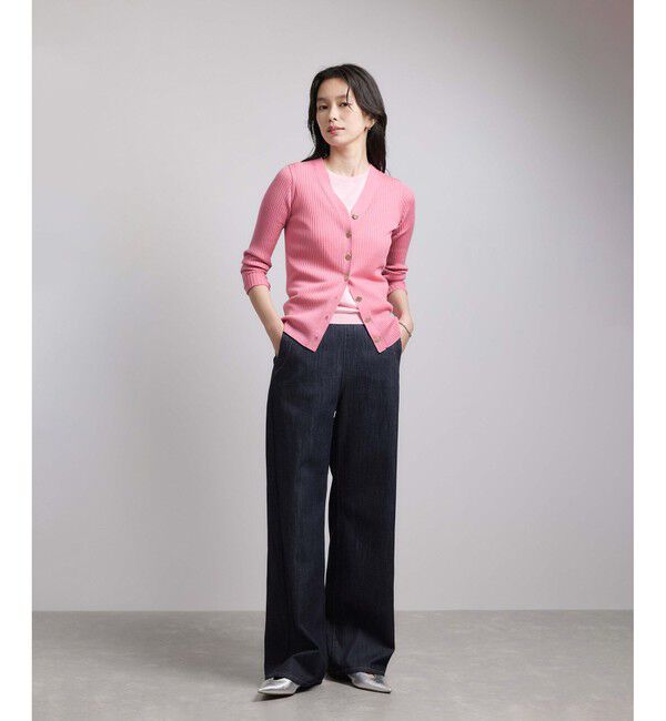 ROPE「ハイゲージワイドリブニットカーディガン」|カーディガン|