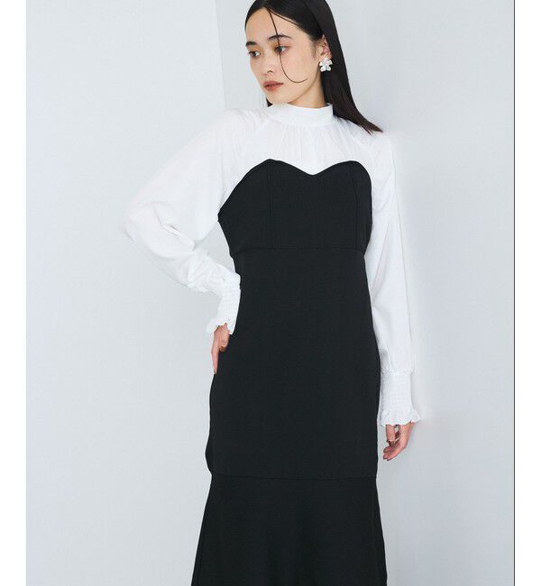 VIS「【VIS DRESS】バックリボンドッキングマーメイドワンピース」|ワンピース|