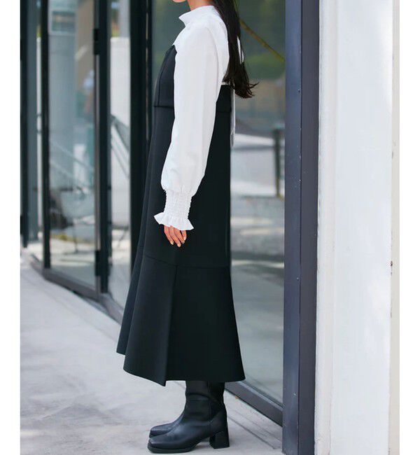 VIS「【VIS DRESS】バックリボンドッキングマーメイドワンピース」|ワンピース|